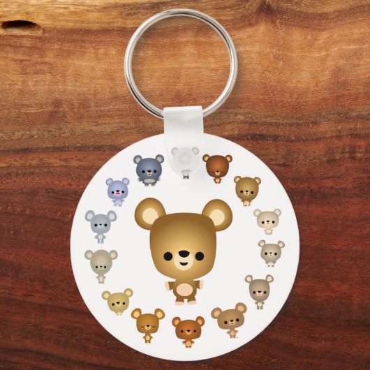 カワイートカートクマベビーキーチェーン キーホルダー (正面)