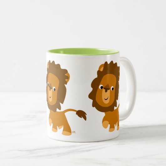 カワイートカートコンテンツライオンマグカップ ツートーンマグカップ (正面右)