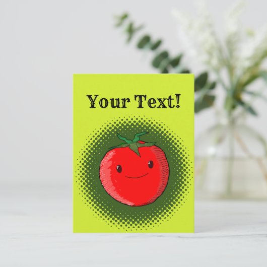 カワイートカートトマトスケッチはがき ポストカード (スタンド正面)