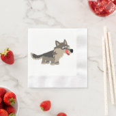 カワイートカートマンガリーオオオカミ紙ナプキンス 縁ありカクテルナプキン (インサイチュ)