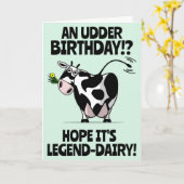 カワイートカートマンファーミヤードカウズハッピーバースデー カード (黄色い花)