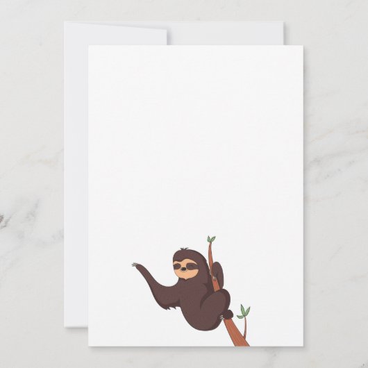 カワイートカートンつるズのスロース誕生日 招待状 (裏面)