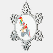 カワイートカートンブレーメンタウンミュージシャンプーターオーナメント スノーフレークピューターオーナメント (右)