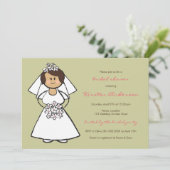 カワイートカートン結婚ズ花嫁デイジーブライダルシャワー 招待状 (スタンド正面)