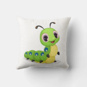 カワイートキャタピラー装飾用クッション16インチx 16インチ クッション (裏面)