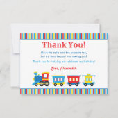 カワイートトレイン誕生日サンキューカード サンキューカード (正面)