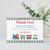 カワイートトレイン誕生日サンキューカード サンキューカード (スタンド正面)