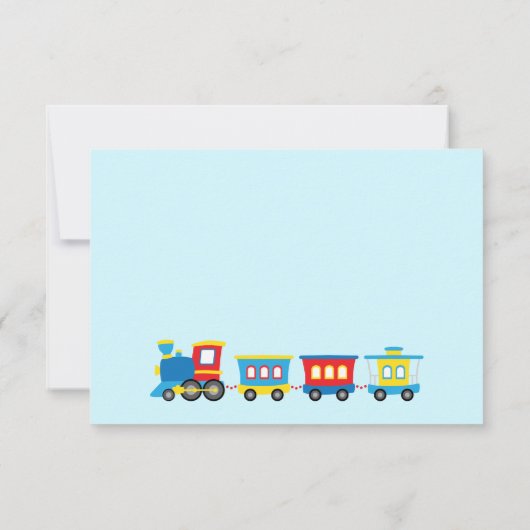 カワイートトレイン誕生日サンキューカード サンキューカード (裏面)