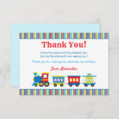 カワイートトレイン誕生日サンキューカード サンキューカード (正面/裏面)