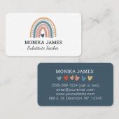 カワイートリプレース先生ブルーボーホレインボー 名刺 (正面/裏面)