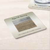 カワイ ハワイ アロハビーチ 美しい瞬間         スクエアペーパーコースター (アングル)