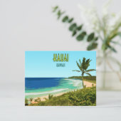 カワイ ハワイ 海岸 ビーチ ヴィンテージ フラット カード (スタンド正面)