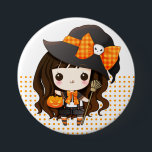カワイiiiハロウィーンの魔女 缶バッジ<br><div class="desc">ハッピーかわいいハロウィーン魔女</div>