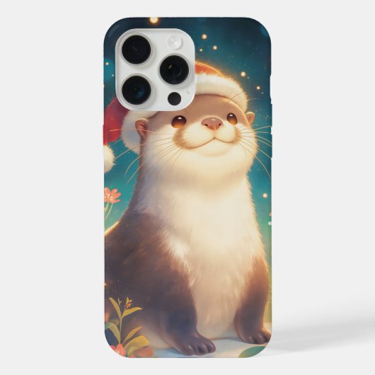 カワウソからの季節のご挨拶 iPhoneケース (裏面)