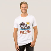 カワウソげっとう トライブレンドTシャツ (正面全面)