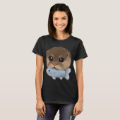カワウソとおもちゃ Tシャツ (正面フル)