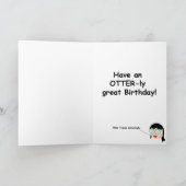 カワウソとお誕生日おめでとう カード (内部)