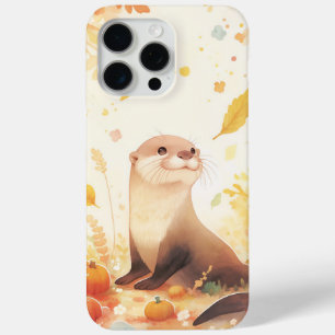 カワウソとカボチャの幻想的な秋 iPhone 15 PRO MAXケース