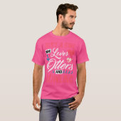 カワウソとボウリングが大好きな女の子 おもしろボウリング Tシャツ (正面フル)