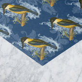 カワウソとヴィンテージブルーダマスク模様 薄葉紙