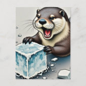 カワウソと氷 ポストカード (正面)