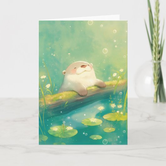 カワウソのくつろぎログ カード (正面)