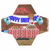 カワウソのオリバーが6歳の誕生日!お誕生日おめでとう サッカーボール (フラット)