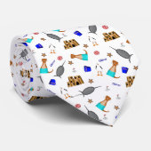 カワウソのオリバーの夏のビーチバケーション柄 ネクタイ (ロール)