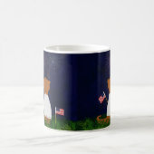 カワウソのオリバー 花火鑑賞 コーヒーマグカップ (中央)