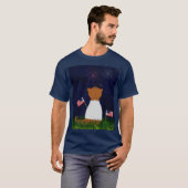 カワウソのオリバー 花火鑑賞 Tシャツ (正面フル)
