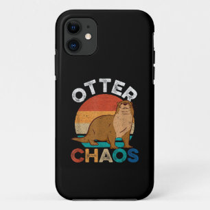 カワウソのカオス メンズ レディース かわいいカワウソ好き 動物愛好家向けグッズ  iPhone 11 ケース