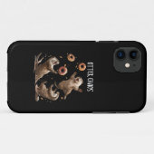 カワウソのカオス 面白いベーグル喧嘩 カワウソ パン Case-Mate iPhoneケース (裏面(横))