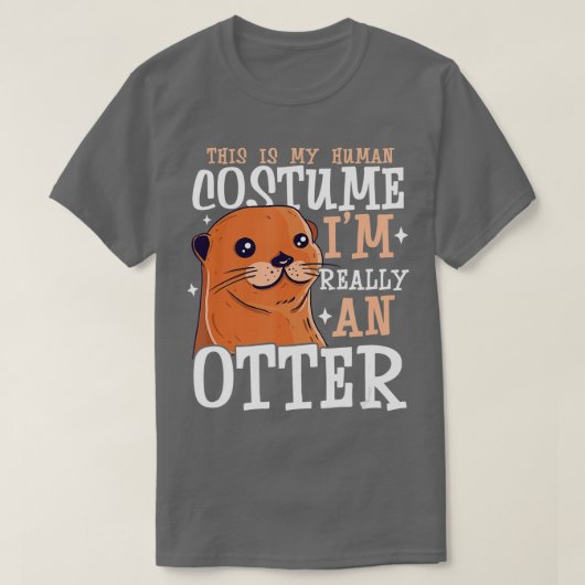 カワウソのカワウソ動物のカワウソ Tシャツ (デザイン正面)
