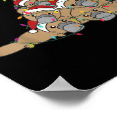 カワウソのクリスマスツリー 面白いクリスマスの動物 ポスター (角)