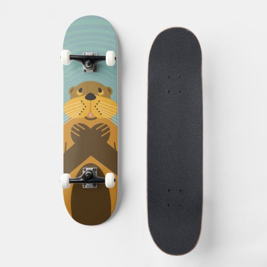 カワウソのスケートのデッキ知っています スケートボード (正面)