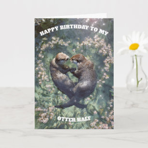 カワウソのソウルメイトへ 誕生日おめでとう カード