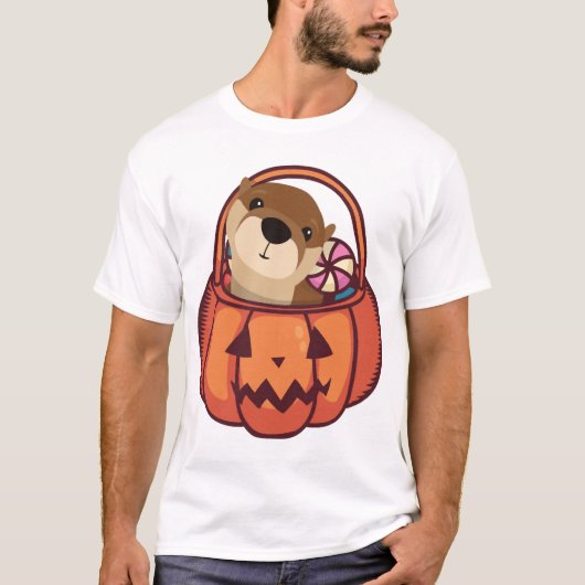カワウソのハロウィン Tシャツ (正面)