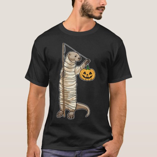カワウソのハロウィーンフィッシング Tシャツ (正面)