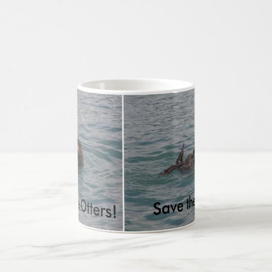 カワウソのマグを救って下さい コーヒーマグカップ (中央)