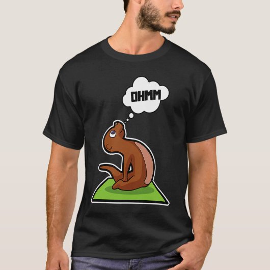 カワウソのヨガポーズ スポーツ体操 オームハートビート Tシャツ (正面)