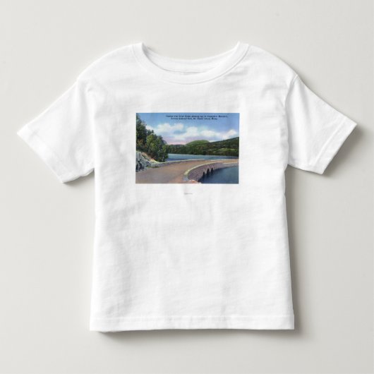 カワウソの入り江の陸橋、Champlain Mt.の眺め トドラーTシャツ (正面)