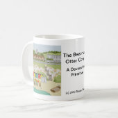 カワウソの入江のマグのビーチ コーヒーマグカップ (正面左)