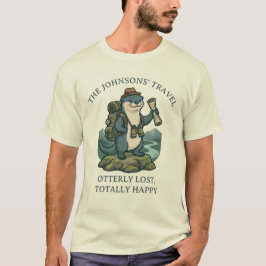 カワウソの冒険 旅のTシャツ - 名前入れ Tシャツ