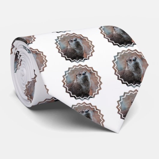 カワウソの写真の人のネクタイ ネクタイ (ロール)