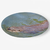 カワウソの写真 ペーパープレート (アングル)