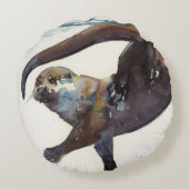 カワウソの勉強II - 「Talisker ラウンドクッション (裏面)