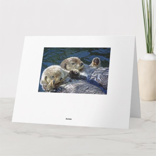 カワウソの大きい挨拶状 カード (裏面)