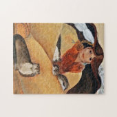 カワウソの女性のパズル ジグソーパズル (横)