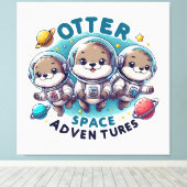 カワウソの宇宙冒険 キャンバスプリント (インサイチュ (ウッドフロア))