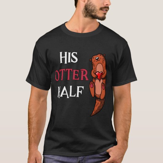 カワウソの彼氏彼女 Tシャツ (正面)